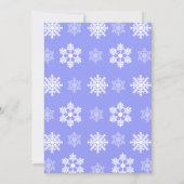 スノーフレーク凍っていウィンター雪だるま誕生日 招待状 (裏面)