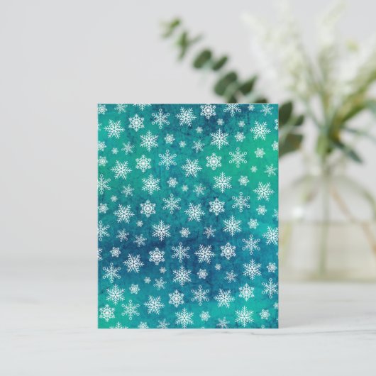 スノーフレーク動揺してスクラップブック紙-ティール(緑がかった色) (スタンド正面)