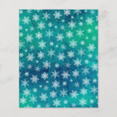 スノーフレーク動揺してスクラップブック紙-ティール(緑がかった色) (正面)