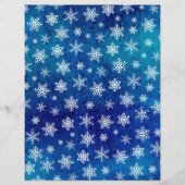 スノーフレーク動揺してスクラップブック紙 – 青 (正面)