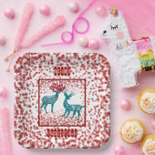 スノーフレーク北欧メリークリスマストナディースカンディア ペーパープレート (パーティー)