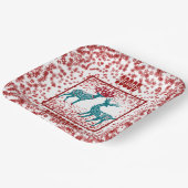 スノーフレーク北欧メリークリスマストナディースカンディア ペーパープレート (傾斜あり)