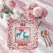 スノーフレーク北欧メリークリスマストナディースカンディア ペーパープレート