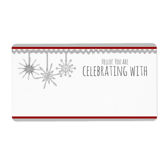 スノーフレーク名IDバッジステッカー ラベル (正面)