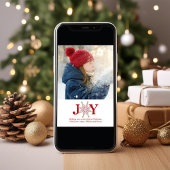 スノーフレーク喜びクリスマスフォトカードかわいい1枚 シーズンカード