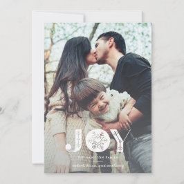 スノーフレーク喜びフルブリードクリスマスフォト シーズンカード