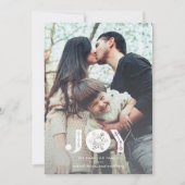 スノーフレーク喜びフルブリードクリスマスフォト シーズンカード (正面)