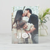 スノーフレーク喜びフルブリードクリスマスフォト シーズンカード (スタンド正面)