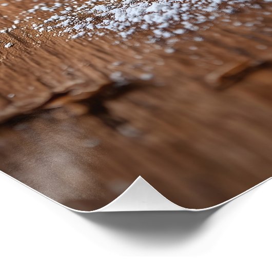 スノーフレーク型クッキーとハッピーホリデー ポスター (コーナー)