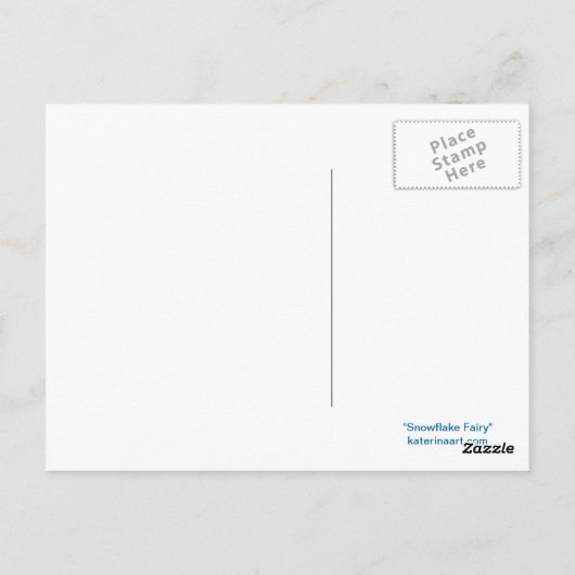 スノーフレーク妖精はがき ポストカード (裏面)
