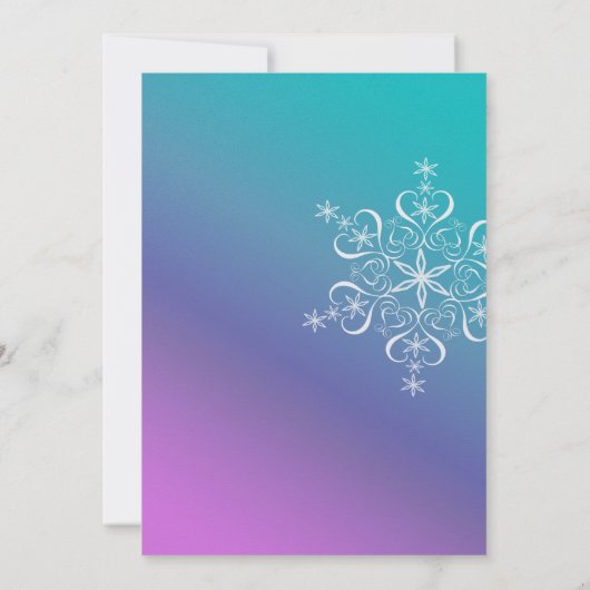 スノーフレーク婚約パーティ 招待状 (裏面)