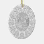 スノーフレーク婚約フォトオーナメント セラミックオーナメント (右)