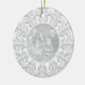 スノーフレーク婚約フォトオーナメント セラミックオーナメント (左)