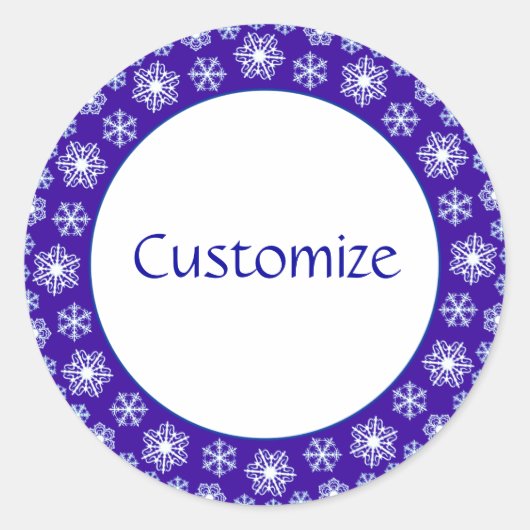 スノーフレーク工場テンプレート ラウンドシール (正面)