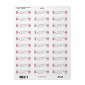 スノーフレーク差出人住所ラベル ラベル (フルシート)