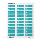 スノーフレーク差出人住所ラベル ラベル (フルシート)