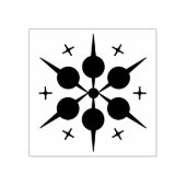 スノーフレーク幾何学円ウッドアートスタンプ ラバースタンプ (インプリント)