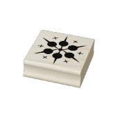 スノーフレーク幾何学円ウッドアートスタンプ ラバースタンプ (スタンプ)