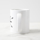 スノーフレーク幾何学的バブルウィンターホリデー ジャンボコーヒーマグカップ (裏面)