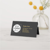 スノーフレーク弓ブラックグレークリスマスツリーギフトカード プレイスカード (裏面)