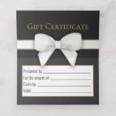 スノーフレーク弓ブラックグレークリスマスツリーギフトカード プレイスカード (内部開封)