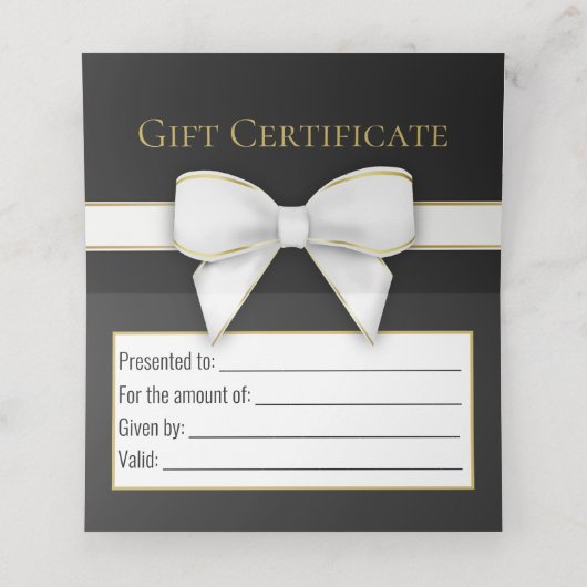 スノーフレーク弓ブラックグレークリスマスツリーギフトカード プレイスカード (内部開封)