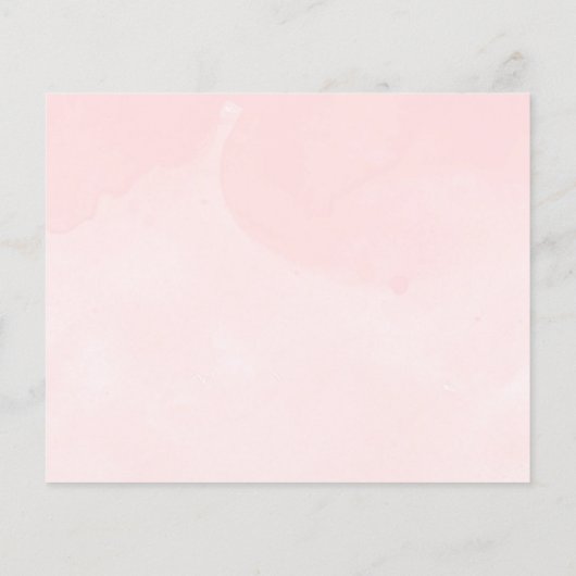 スノーフレーク手頃ベビーシャワーアドバイスカード (裏面)