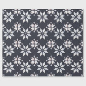 スノーフレーク抽象芸術クリスマス ラッピングペーパー (フラット)