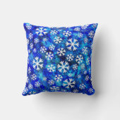 スノーフレーク抽象芸術:ヴィンテージシームレスパターン。 クッション (裏面)