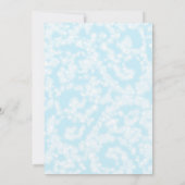 スノーフレーク招待状；ウィンターワンダーランドパーティー 招待状 (裏面)