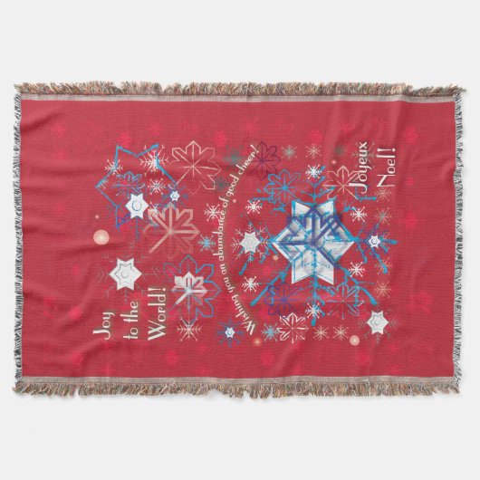 スノーフレーク挨拶I スローブランケット (正面)
