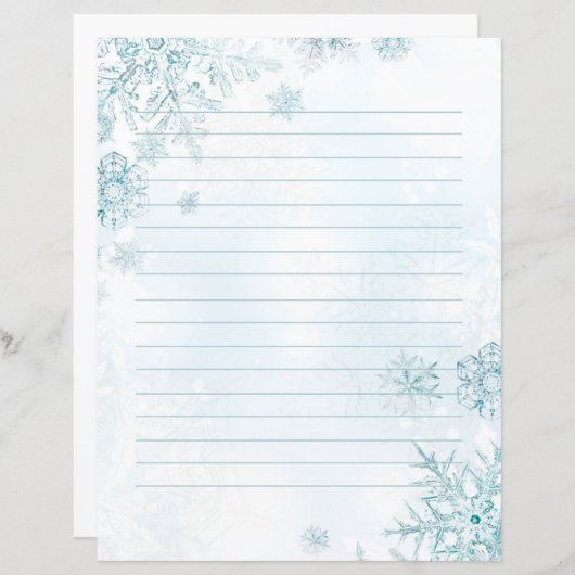 スノーフレーク文房具、冬の文房具 (正面/裏面)