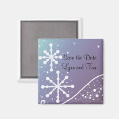 スノーフレーク日付の保存 マグネット (正面/裏面)