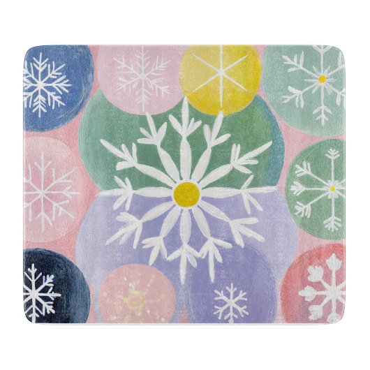 スノーフレーク星座 カッティングボード (正面)