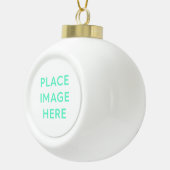 スノーフレーク枠付きオーナメントセラミックボール セラミックボールオーナメント (右)