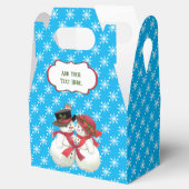 スノーフレーク柄お気に入りボックス付きスノーカップル フェイバーボックス (オープン)