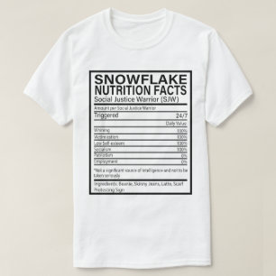 スノーフレーク栄養おもしろい情報アンチ社会主義 Tシャツ