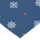 スノーフレーク模様のクリスマスドット ショートテーブルランナー (コーナー)