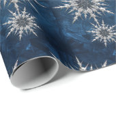 スノーフレーク模様のラッピング紙 ラッピングペーパー (ロールコーナー)