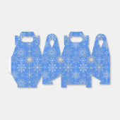 スノーフレーク模様ホワイト。ライトブルーBG フェイバーボックス (折り畳みなし)