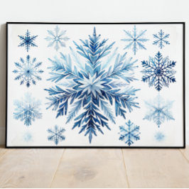 スノーフレーク水カラーコレクション ポスター