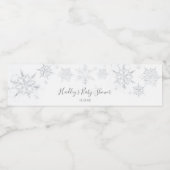 スノーフレーク水ボトルラベル ペットボトルラベル (シングルラベル)