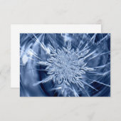 スノーフレーク氷結晶 サンキューカード (正面/裏面)