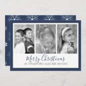 スノーフレーク海軍クリスマスフォトカードの数々の写真 シーズンカード (正面/裏面)