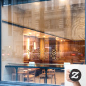 スノーフレーク球根金ゴールドグリッターパック3つの窓  ウィンドウサイン (カフェ窓)