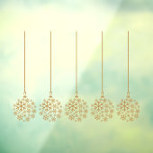 スノーフレーク球根金ゴールド5つのウィンドウのパック ウィンドウサイン (シート3)