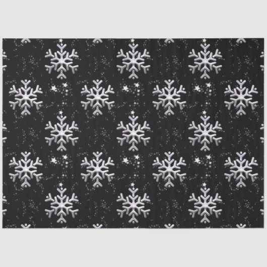 スノーフレーク疑問に思ブラックスクリスマス 薄葉紙 (正面)