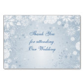 スノーフレーク白シルバーブルーテーブル座席表 テーブルナンバー (裏面)