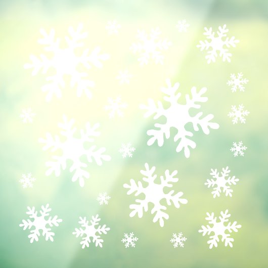 スノーフレーク白雪冬クリスマスホリデー ウィンドウサイン (シート3)