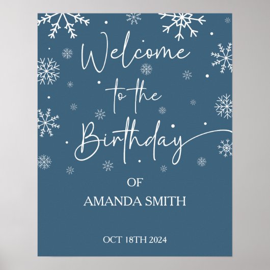 スノーフレーク第1期バースデーウィンターウェルカムポスター ポスター (正面)